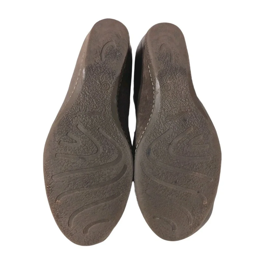Dansko Women's Liliana Clog Slip On Shoes Brown Leather Wedge Heel EU40 US9.5/10